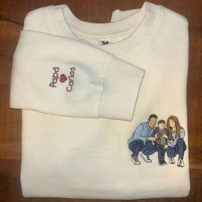 Sudadera personalizada con foto bordada a color