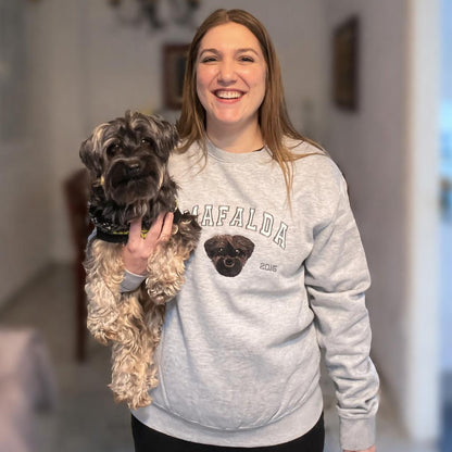 Sudadera personalizada mascota, nombre y fecha