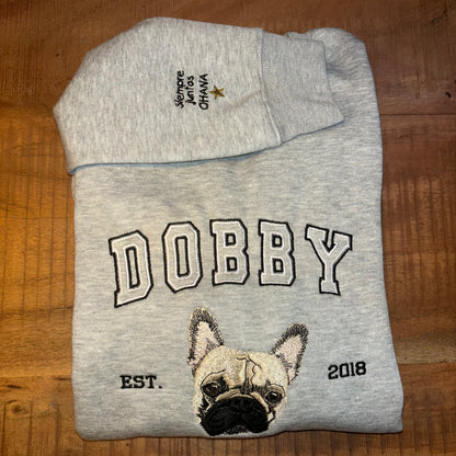 Sudadera personalizada mascota, nombre y fecha