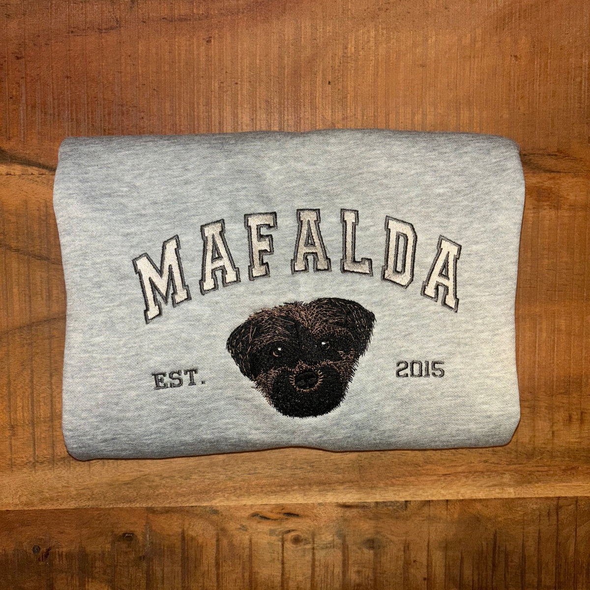 Sudadera personalizada mascota, nombre y fecha