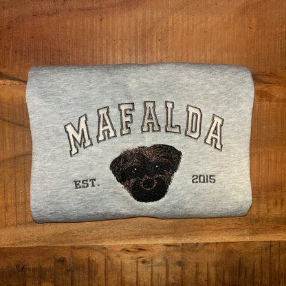 Sudadera personalizada mascota, nombre y fecha