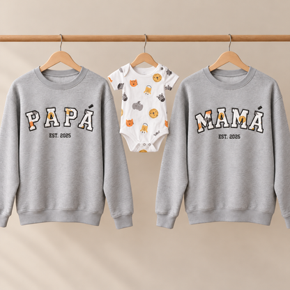 Pack 2 sudaderas bordadas con body de bebé