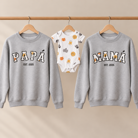 Pack 2 sudaderas bordadas con body de bebé
